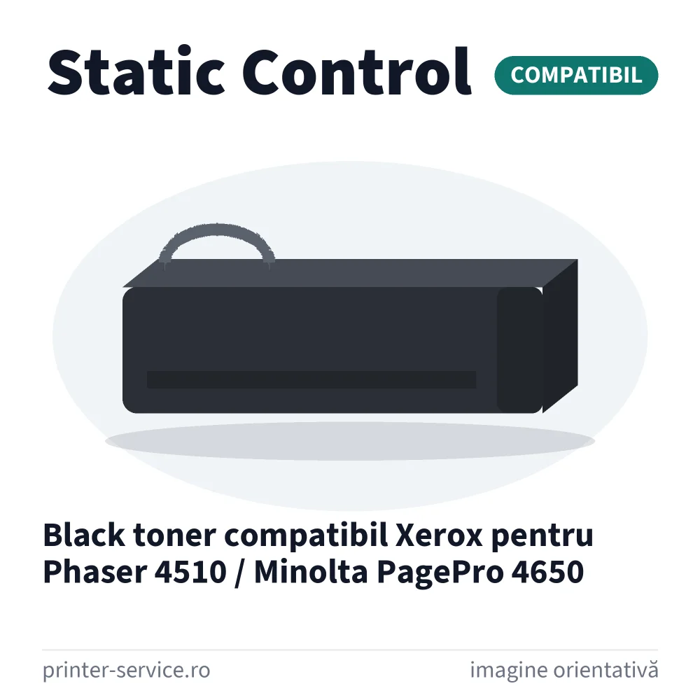 Black toner compatibil Xerox pentru Phaser 4510 / Minolta PagePro 4650 (Static Control)