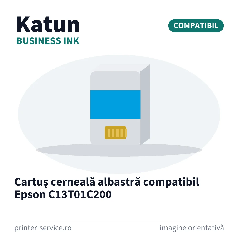 Cartuș cerneală albastră compatibil Epson C13T01C200 (Katun Business Ink)