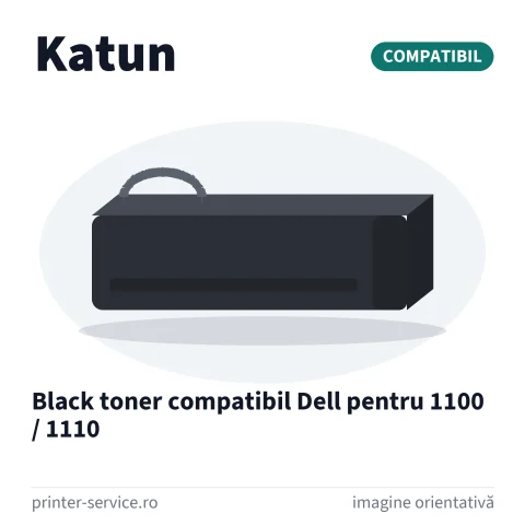 Black toner compatibil Dell pentru 1100 / 1110 (Katun)