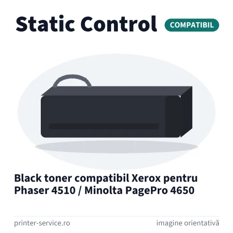 Black toner compatibil Xerox pentru Phaser 4510 / Minolta PagePro 4650 (Static Control)