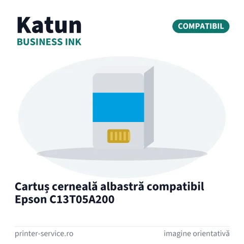 Cartuș cerneală albastră compatibil Epson C13T05A200 (Katun Business Ink)