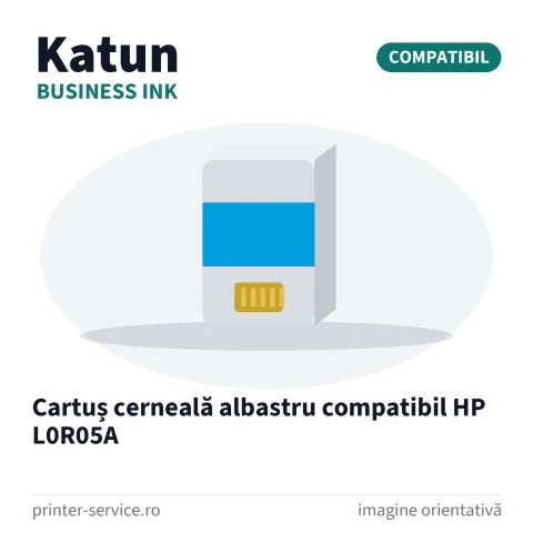 Cartuș cerneală albastru compatibil HP L0R05A (Katun Business Ink)