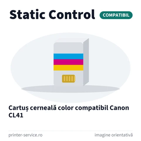 Cartuș cerneală color compatibil Canon CL41 (Static Control)