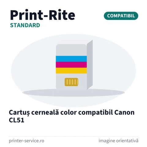 Cartuș cerneală color compatibil Canon CL51 (Print-Rite Standard)