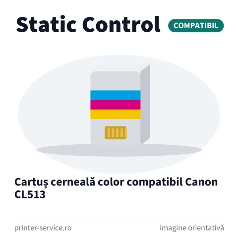 Cartuș cerneală color compatibil Canon CL513 (Static Control)