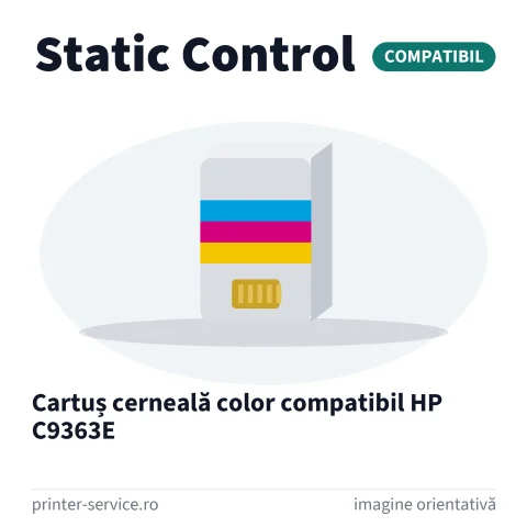 Cartuș cerneală color compatibil HP C9363E (Static Control)