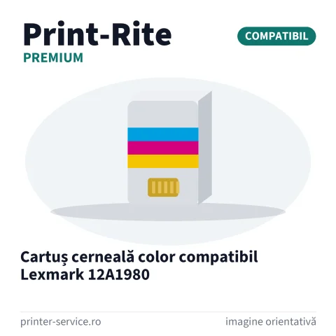 Cartuș cerneală color compatibil Lexmark 12A1980 (Print-Rite Premium)