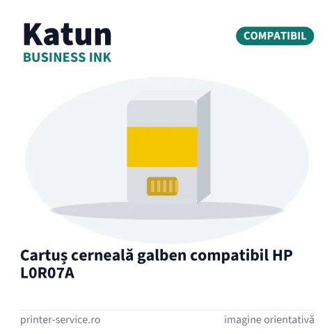 Cartuș cerneală galben compatibil HP L0R07A (Katun Business Ink)