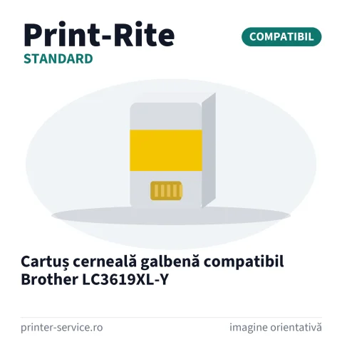 Cartuș cerneală galbenă compatibil Brother LC3619XL-Y (Print-Rite Standard)
