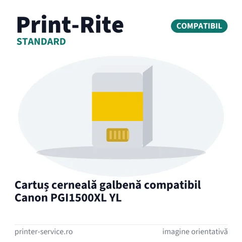 Cartuș cerneală galbenă compatibil Canon PGI1500XL YL (Print-Rite Standard)