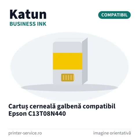 Cartuș cerneală galbenă compatibil Epson C13T08N440 (Katun Business Ink)