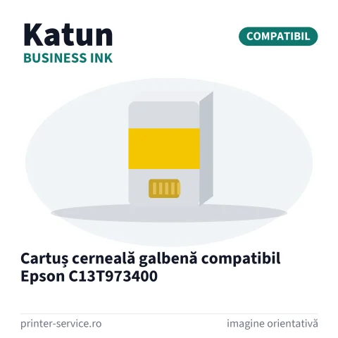 Cartuș cerneală galbenă compatibil Epson C13T973400 (Katun Business Ink)