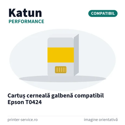 Cartuș cerneală galbenă compatibil Epson T0424 (Katun Performance)