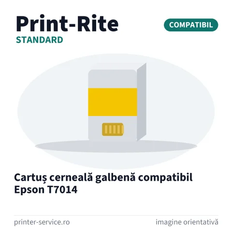 Cartuș cerneală galbenă compatibil Epson T7014 (Print-Rite Standard)