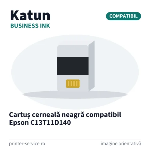 Cartuș cerneală neagră compatibil Epson C13T11D140 (Katun Business Ink)
