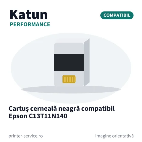 Cartuș cerneală neagră compatibil Epson C13T11N140 (Katun Performance)