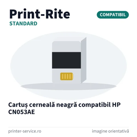 Cartuș cerneală neagră compatibil HP CN053AE (Print-Rite Standard)