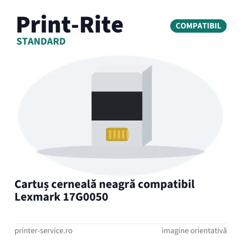 Cartuș cerneală neagră compatibil Lexmark 17G0050 (Print-Rite Standard)