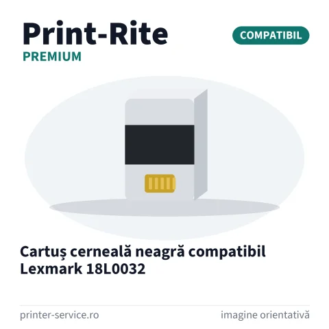 Cartuș cerneală neagră compatibil Lexmark 18L0032 (Print-Rite Premium)