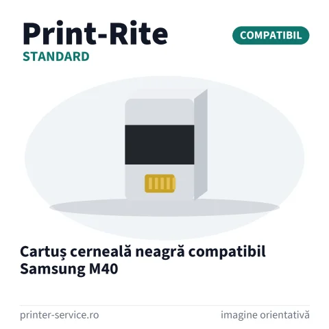 Cartuș cerneală neagră compatibil Samsung M40 (Print-Rite Standard)