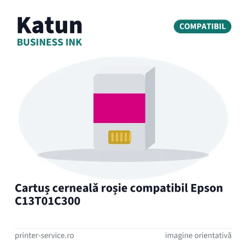 Cartuș cerneală roșie compatibil Epson C13T01C300 (Katun Business Ink)