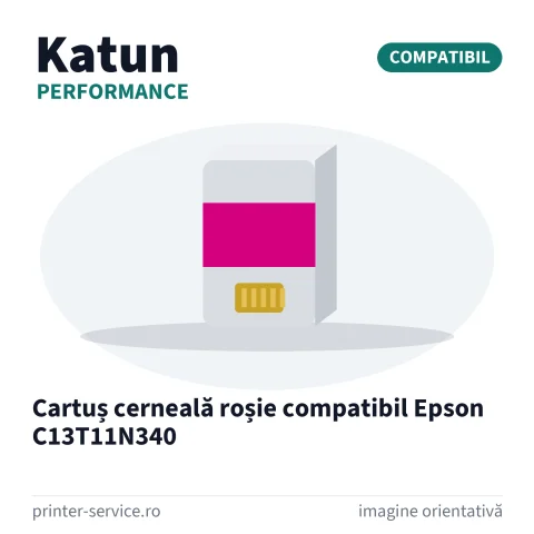 Cartuș cerneală roșie compatibil Epson C13T11N340 (Katun Performance)