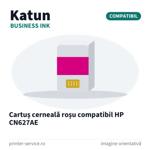 Cartuș cerneală roșu compatibil HP CN627AE (Katun Business Ink)
