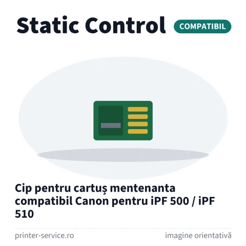 Cip pentru cartuș mentenanta compatibil Canon pentru iPF 500 / iPF 510 (Static Control)