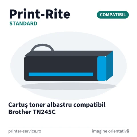 Cartuș toner albastru compatibil Brother TN245C (Print-Rite Standard)