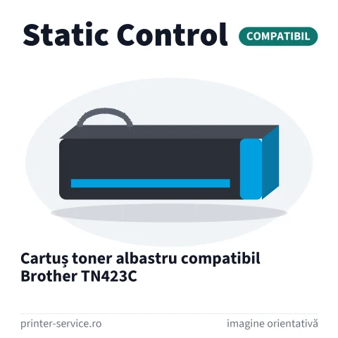 Cartuș toner albastru compatibil Brother TN423C (Static Control)
