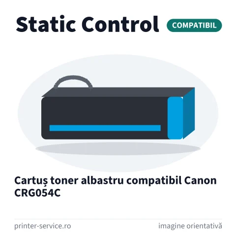 Cartuș toner albastru compatibil Canon CRG054C (Static Control)