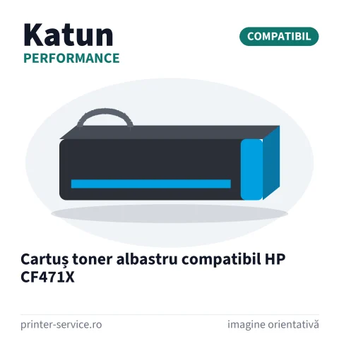 Cartuș toner albastru compatibil HP CF471X (Katun Performance)