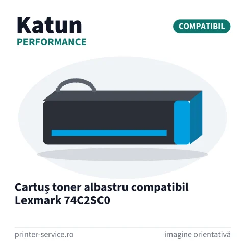 Cartuș toner albastru compatibil Lexmark 74C2SC0 (Katun Performance)