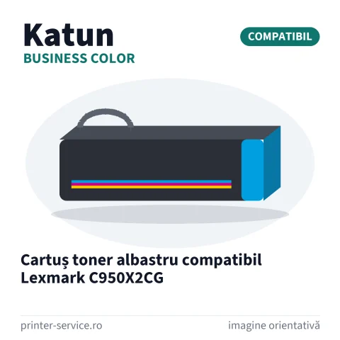 Cartuș toner albastru compatibil Lexmark C950X2CG (Katun Business Color)