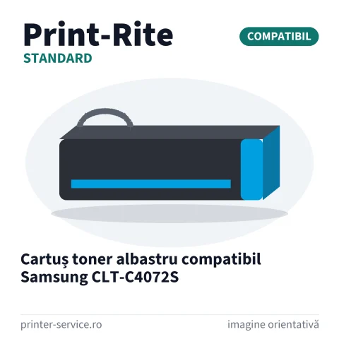 Cartuș toner albastru compatibil Samsung CLT-C4072S (Print-Rite Standard)