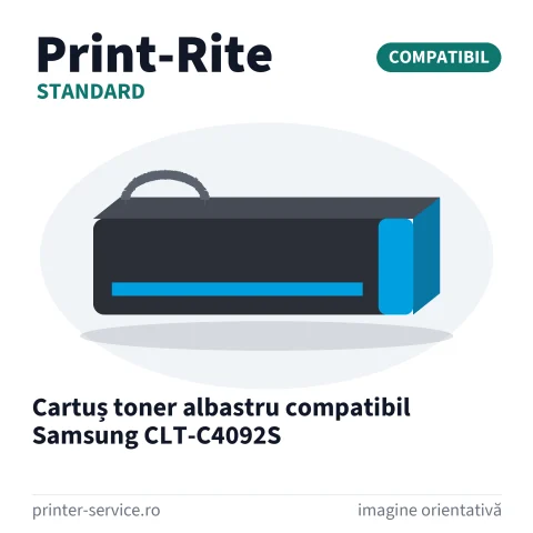 Cartuș toner albastru compatibil Samsung CLT-C4092S (Print-Rite Standard)