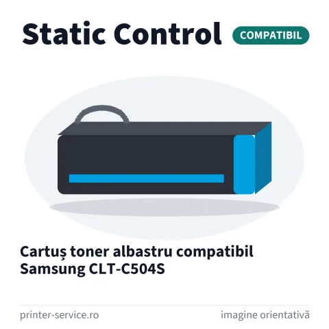 Cartuș toner albastru compatibil Samsung CLT-C504S (Static Control)