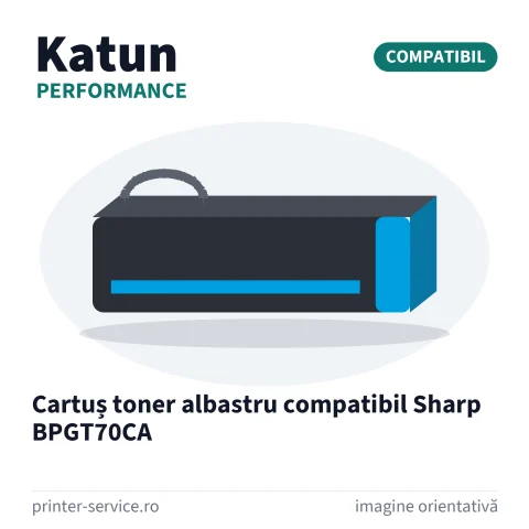 Cartuș toner albastru compatibil Sharp BPGT70CA (Katun Performance)