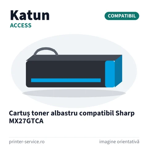 Cartuș toner albastru compatibil Sharp MX27GTCA (Access by Katun)