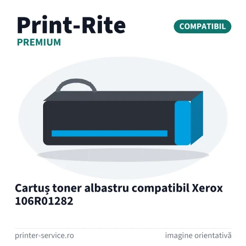 Cartuș toner albastru compatibil Xerox 106R01282 (Print-Rite Premium)