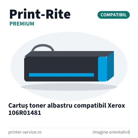 Cartuș toner albastru compatibil Xerox 106R01481 (Print-Rite Premium)