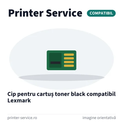 Cip pentru cartuș toner black compatibil Lexmark