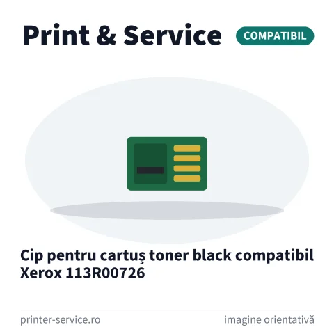 Cip pentru cartuș toner black compatibil Xerox 113R00726