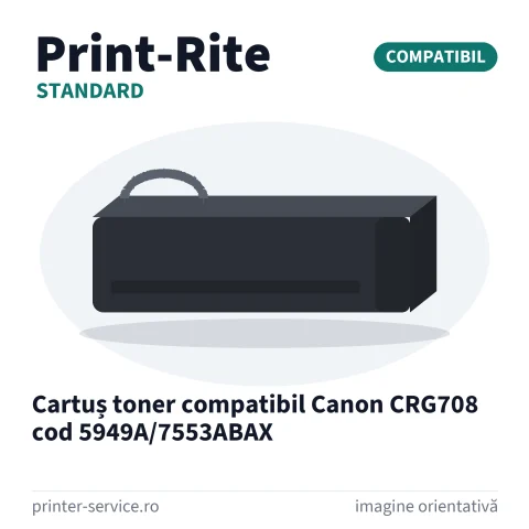 Cartuș toner compatibil Canon CRG708 cod 5949A/7553ABAX (Print-Rite Standard)
