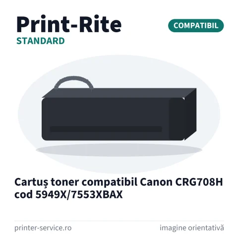 Cartuș toner compatibil Canon CRG708H cod 5949X/7553XBAX (Print-Rite Standard)