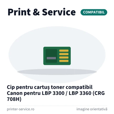 Cip pentru cartuș toner compatibil Canon pentru LBP 3300 / LBP 3360 (CRG 708H)