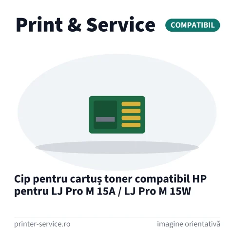 Cip pentru cartuș toner compatibil HP pentru LJ Pro M 15A / LJ Pro M 15W