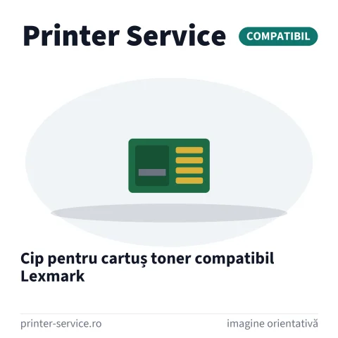 Cip pentru cartuș toner compatibil Lexmark