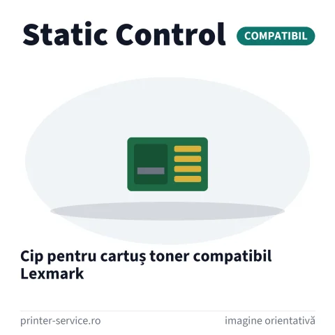 Cip pentru cartuș toner compatibil Lexmark (Static Control)