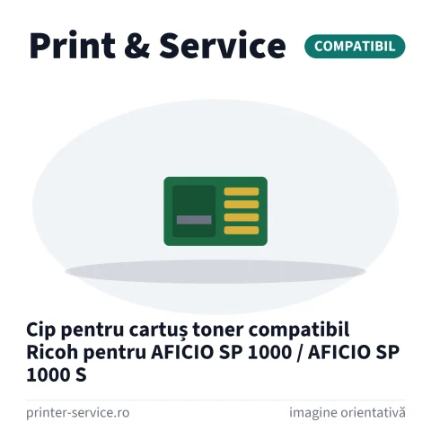 Cip pentru cartuș toner compatibil Ricoh pentru AFICIO SP 1000 / AFICIO SP 1000 S